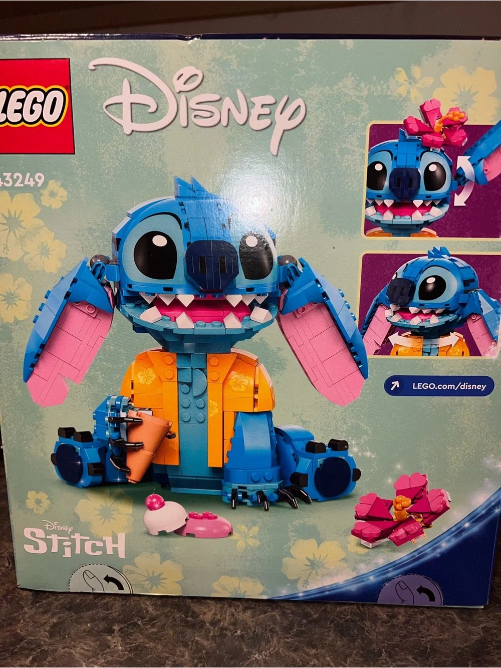 Lego Disney Stitch Buildable Figure - Blue, Pink, Orange, Yellow